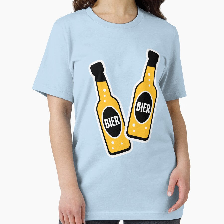 Two beer bottles clinking together (beer / beer drinker / NEG 3C) by Roderix