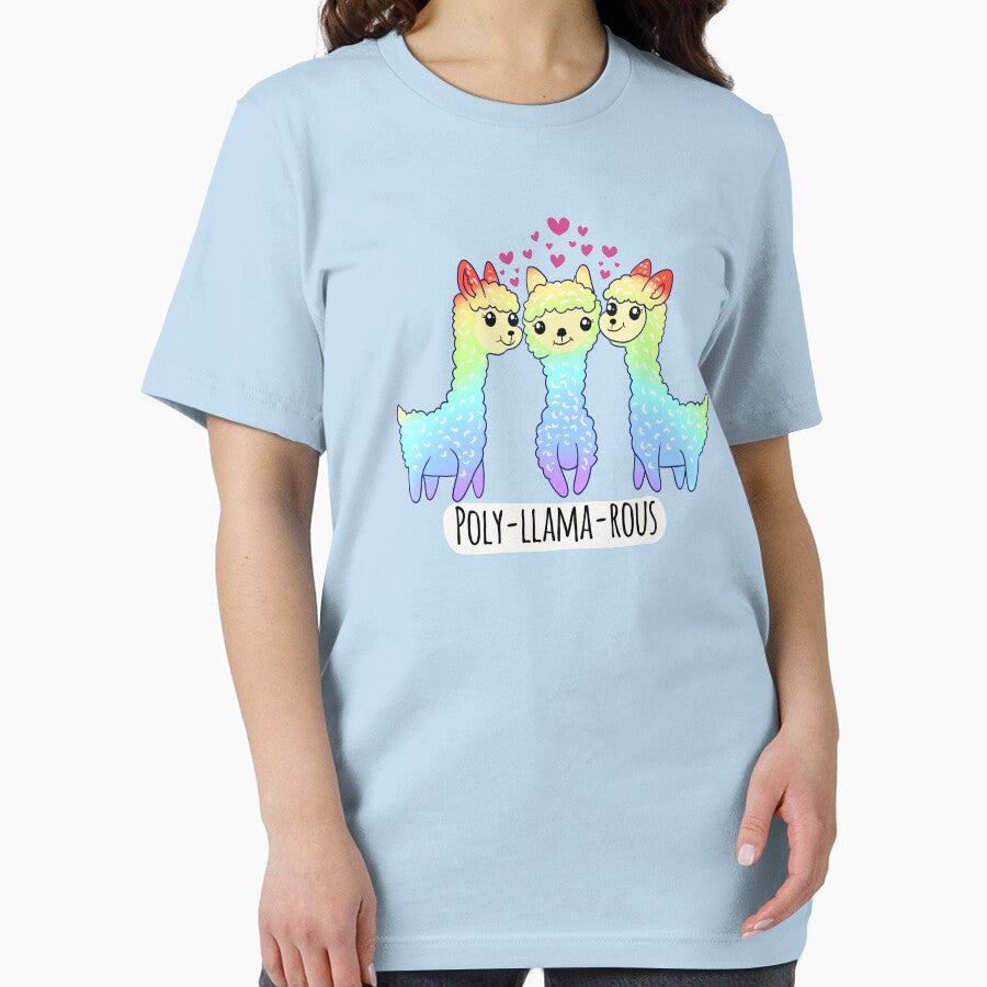 Poly-llama-rous, polyamorous, llama, rainbow, cute lgbtq by kathrynroseart T-Shirts, Hoodie, Sweatshirt (Image 2)
