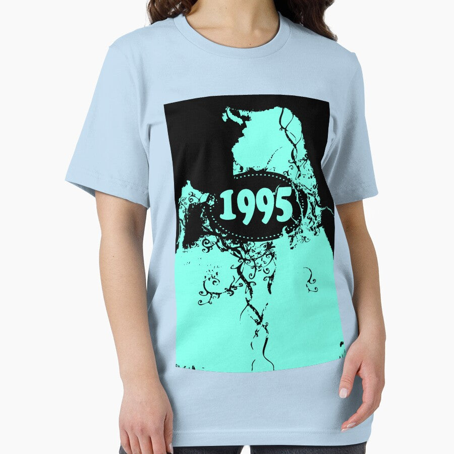 1995 Blue, black retro vintage T-shirt by enhan Hoodie, Sweatshirt | BlankRebels.com (Image 2)