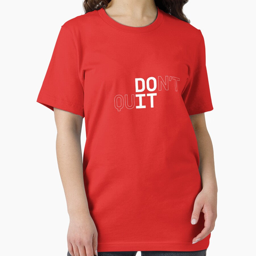 DO IT / DON'T QUIT (White Outline on Red) by STUDIO-72