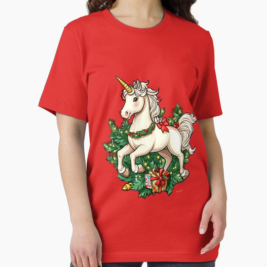Christmas Unicorn with Garland and Gifts by DesignArtist.ia T-Shirts, Hoodie, Sweatshirt | BlankRebels.com (Image 2)
