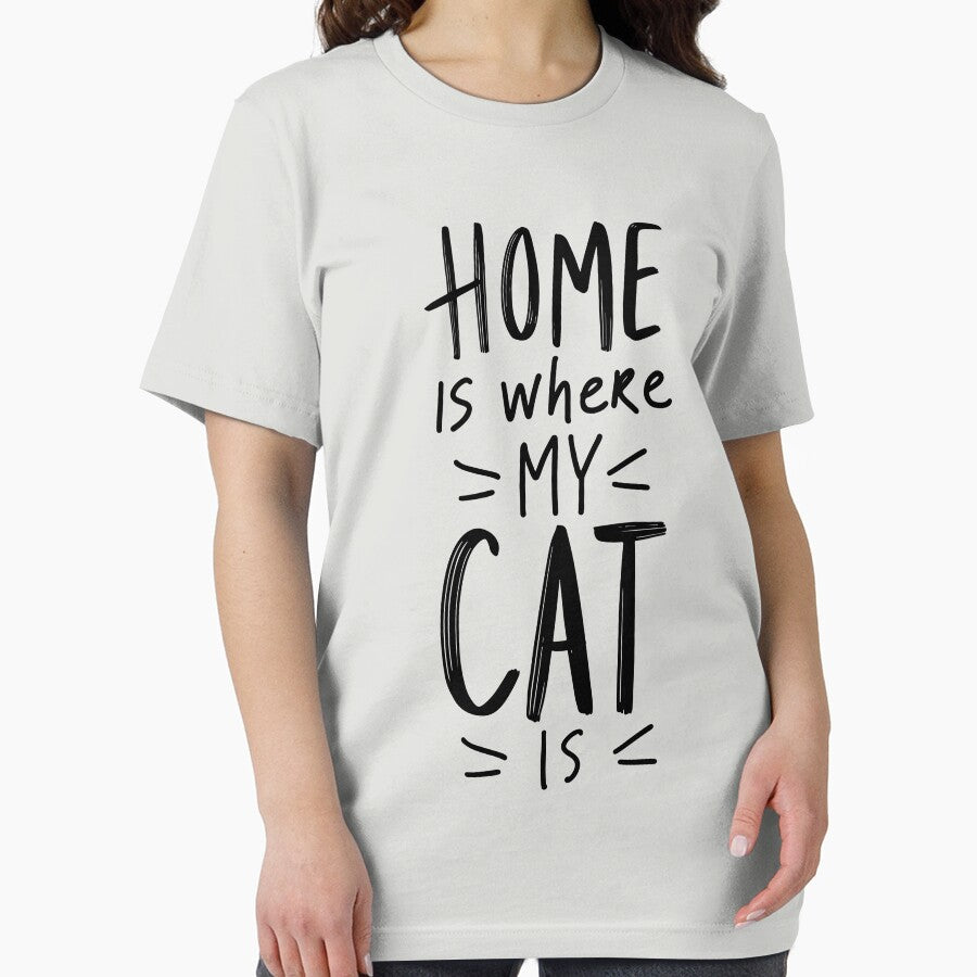 Home Is Where My Cat Is Cat Lover Cat Lady Shirt Cat Mom Cat Mom Shirt Funny Cat Shirt T-Shirts, Hoodie, Sweatshirt