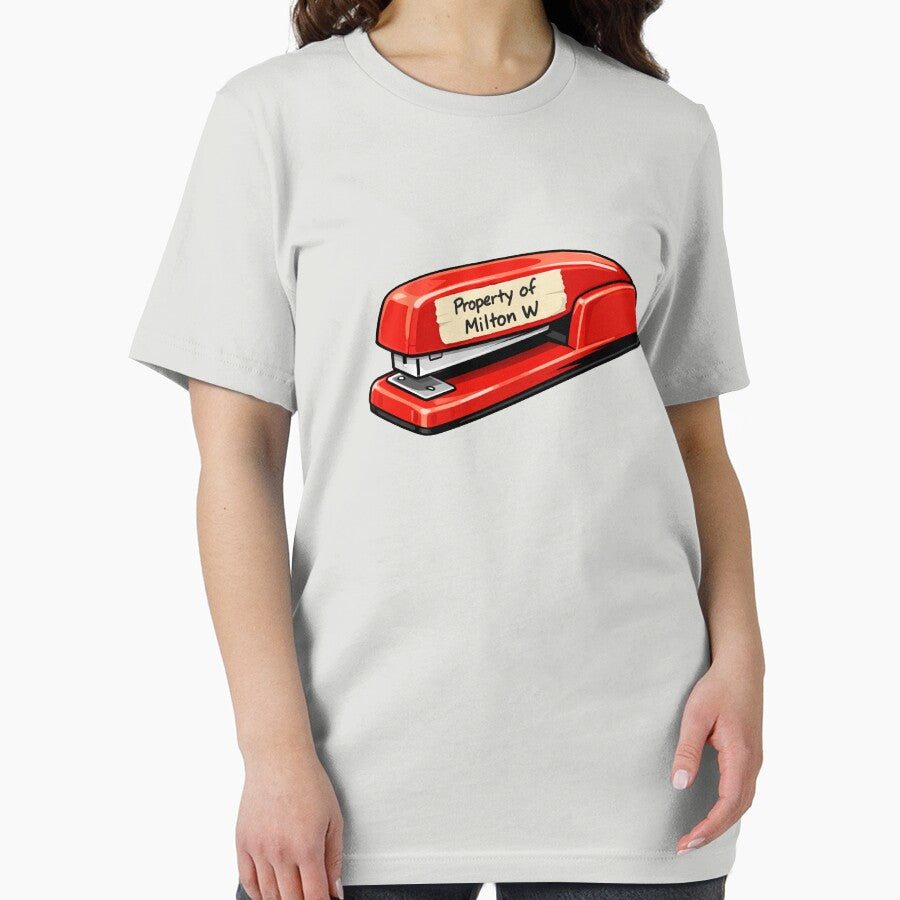 Property of Milton W Red Stapler – Minimal Office Humor Design by Forged in the Warp T-Shirts, Hoodie, Sweatshirt (Image 2)