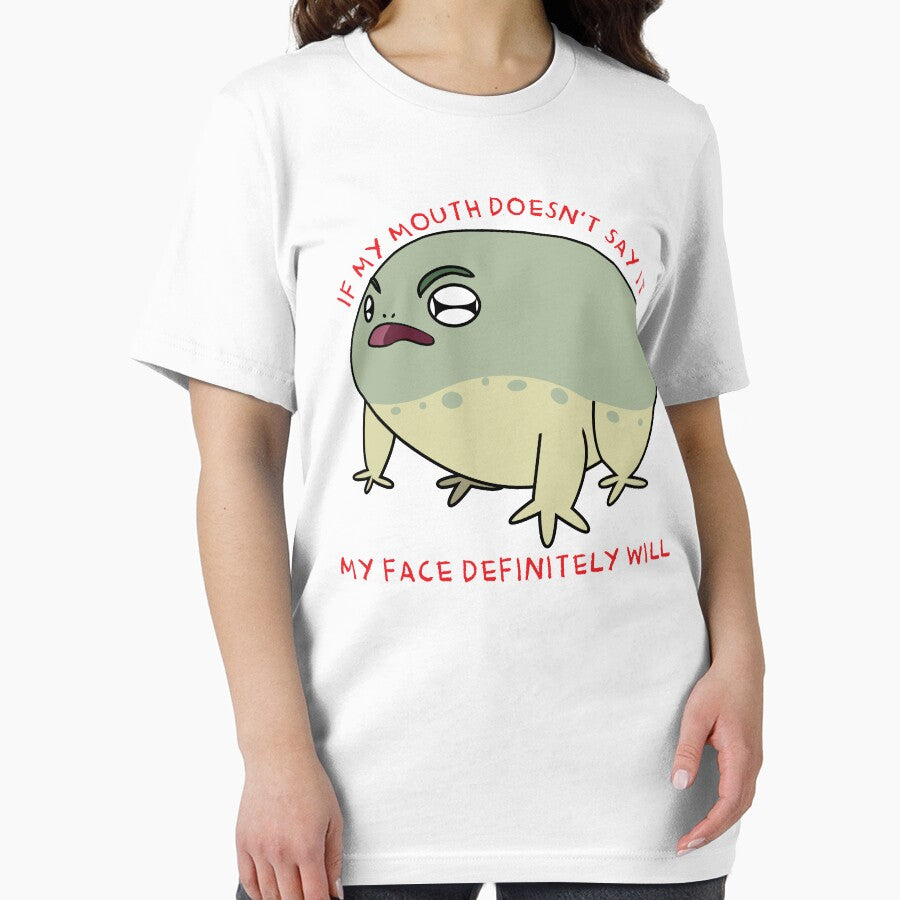 If My Mouth Doesn't Say It My Face Definitely Will Angry Little Frog T-Shirt | Top | Hoodie | Tank Top by... (Image 2)