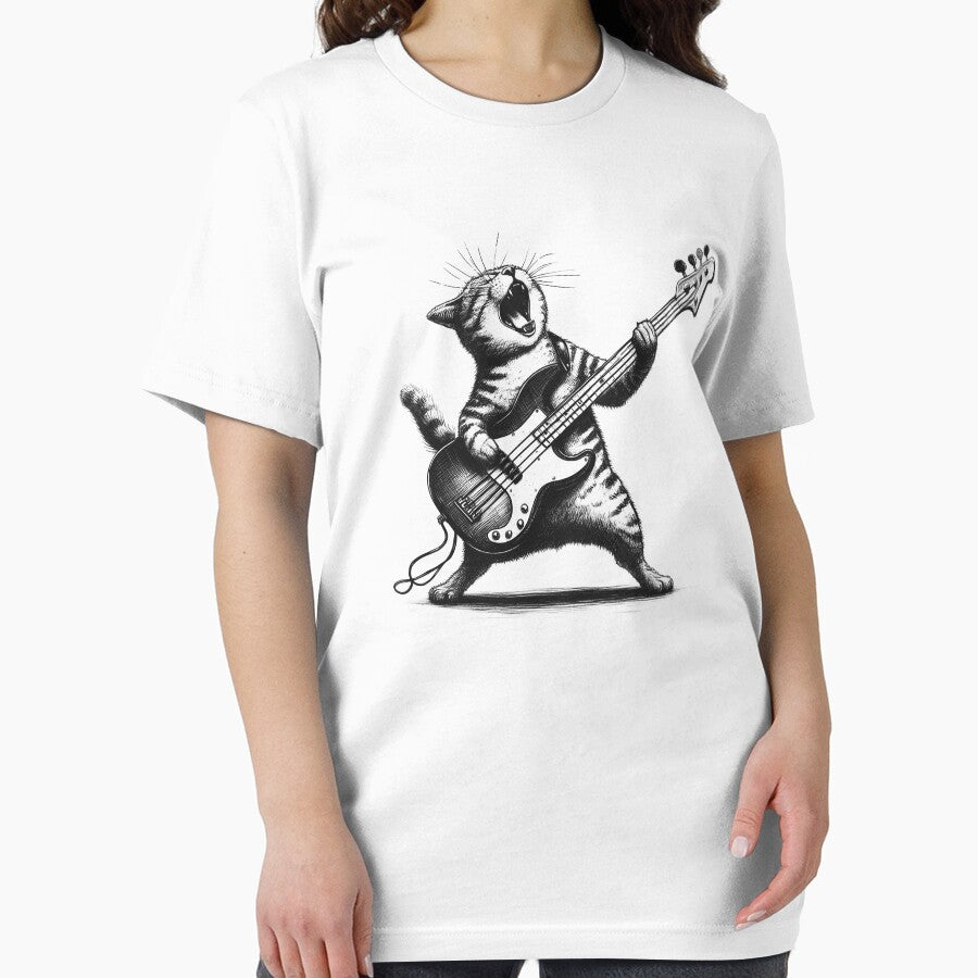 Cat Playing Bass Guitar Lover Cat Bassist Kimberley King Art King Art T-Shirts, Hoodie, Sweatshirt