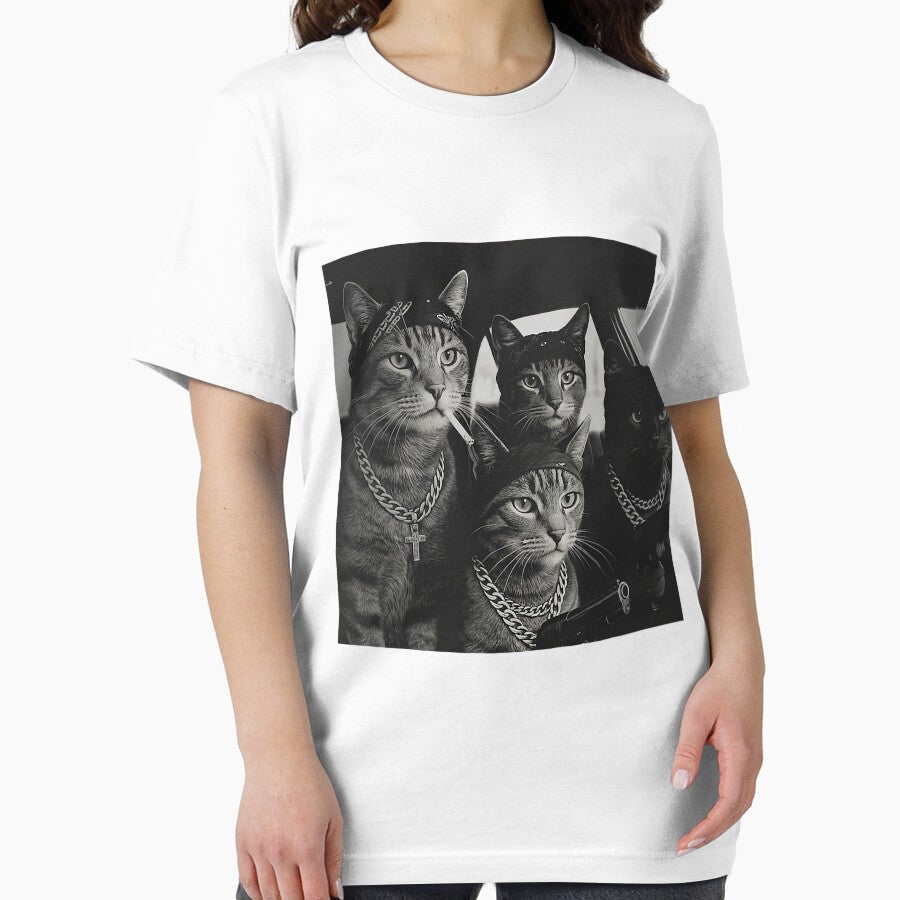 Vintage Funny Gangster Cat Gang Meme Street Cat Lovers T-Shirts, Hoodie, Sweatshirt