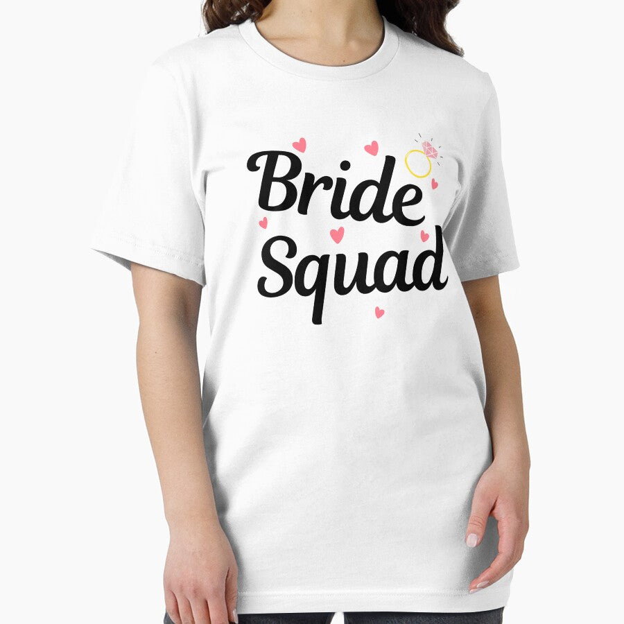 Bride Squad Design - Fun & Elegant Graphic for Bridal Party Essentials on White by Pixie-agenca T-Shirts,... (Image 2)