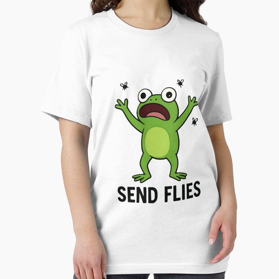 Funny Frog Meme – Send Flies Cartoon Design by OxiSkor T-Shirts, Hoodie, Sweatshirt | BlankRebels.com (Image 2)