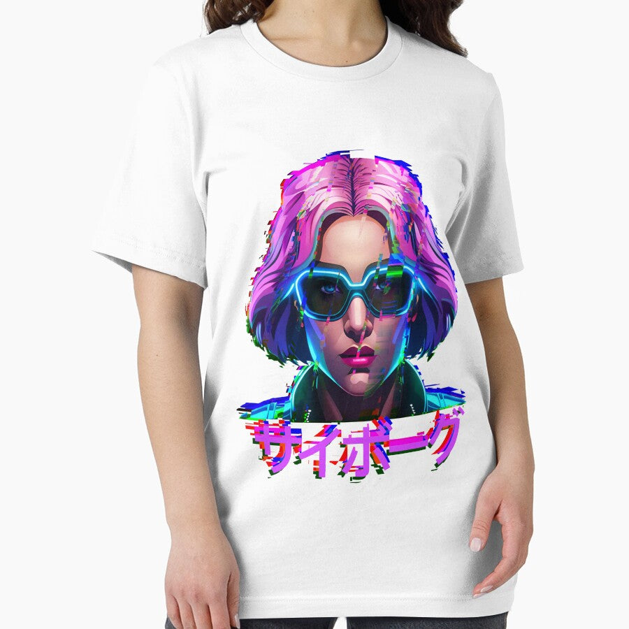 Glitched cyberpunk girl by suppddns T-Shirts, Hoodie, Sweatshirt | BlankRebels.com (Image 2)