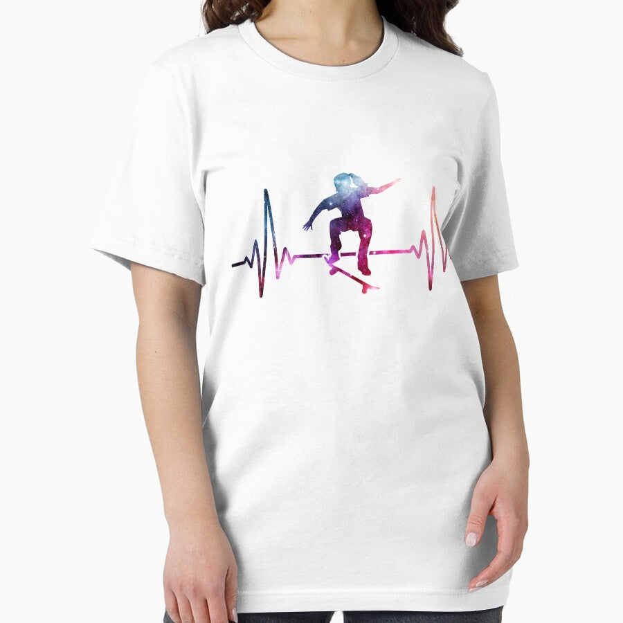 Skateboarding Heartbeat galaxy by luytkaka T-Shirts, Hoodie, Sweatshirt | BlankRebels.com (Image 2)