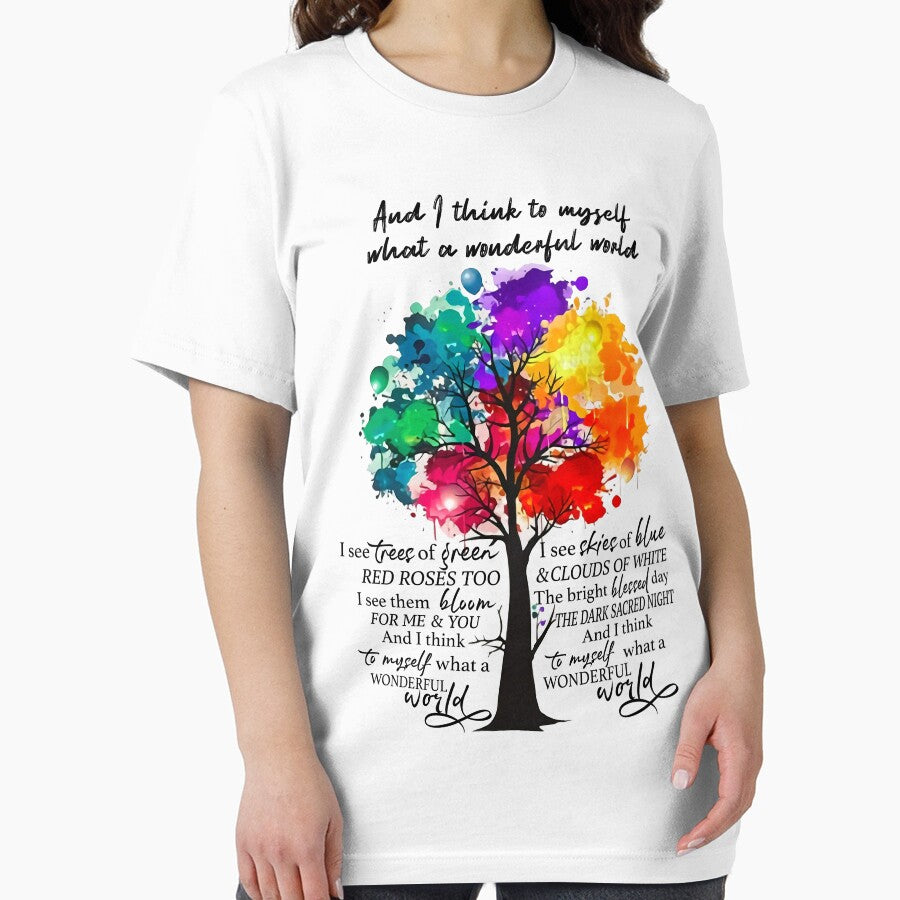 And I Think To Myself What A Wonderful World Hippie Tree by RaymondPurves T-Shirts, Hoodie, Sweatshirt (Image 2)