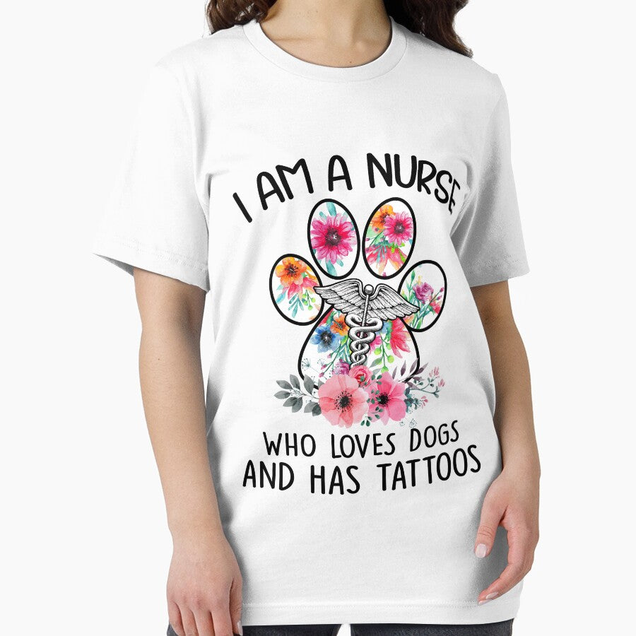 I am a nurse WHO LOVES DOGS by HolliuxGift T-Shirts, Hoodie, Sweatshirt | BlankRebels.com (Image 2)