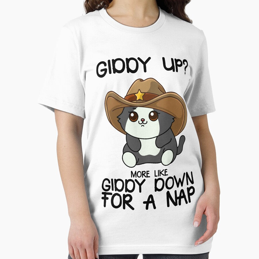 Funny Cat Cowboy Quote - 'Giddy Down for a Nap by Design_for_merch T-Shirts, Hoodie, Sweatshirt | BlankRebels.com (Image 2)