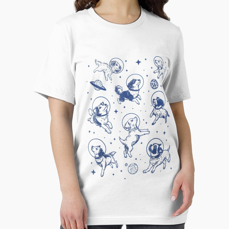 Dogs In Space Retro by SuperLazyBro T-Shirts, Hoodie, Sweatshirt | BlankRebels.com (Image 2)