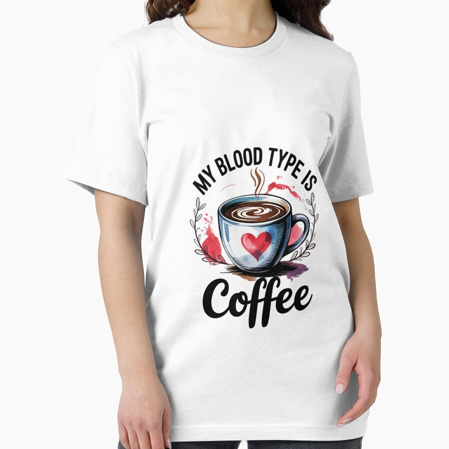 My Blood Type Is Coffee Grey Small Fit by MythWoot T-Shirts, Hoodie, Sweatshirt | BlankRebels.com (Image 2)