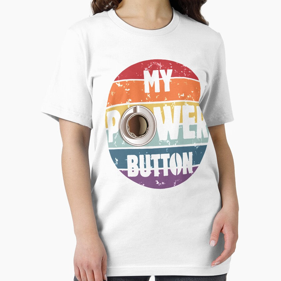 Coffee Lovers Gift for Her or Him - Funny Tagline My Power Button - Retro Vintage Design - Funny Coffee Lover... (Image 2)