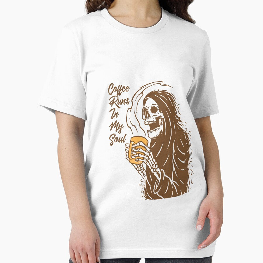 Coffee Runs in My Soul Coffee Meme T-Shirt | Sweatshirt | Hoodie | Tote Bag | Sticker | Magnet by MonkeyPaper (Image 2)