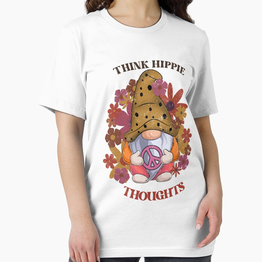 Think Hippie Thoughts Funny Gnome Hippy by DNW-art T-Shirts, Hoodie, Sweatshirt | BlankRebels.com (Image 2)