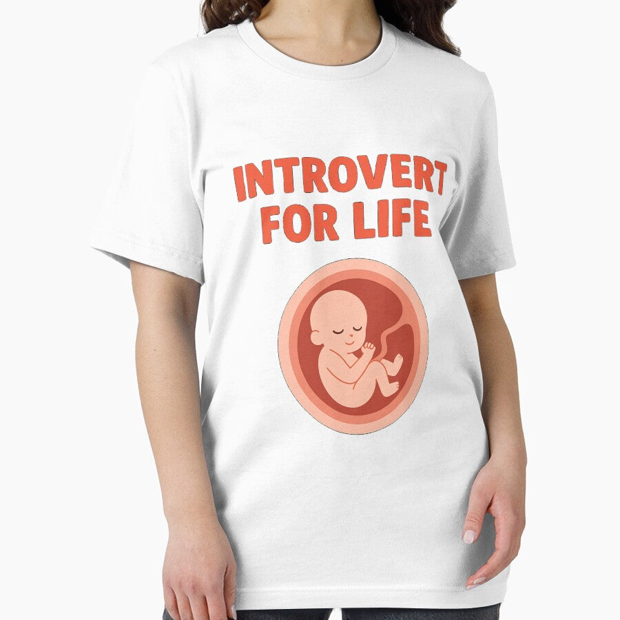 Introvert for Life – Funny Introvert Baby in the Womb Design by AdamIntrovert T-Shirts, Hoodie, Sweatshirt (Image 2)