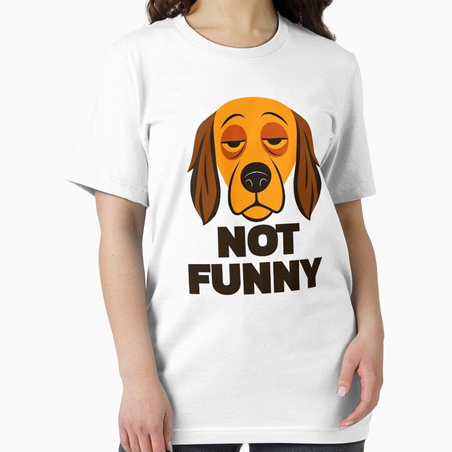 Not Funny Dog Unamused Face - Funny Sarcastic Dog Lover T-Shirt by Mr-Ma-Studio Hoodie, Sweatshirt (Image 2)