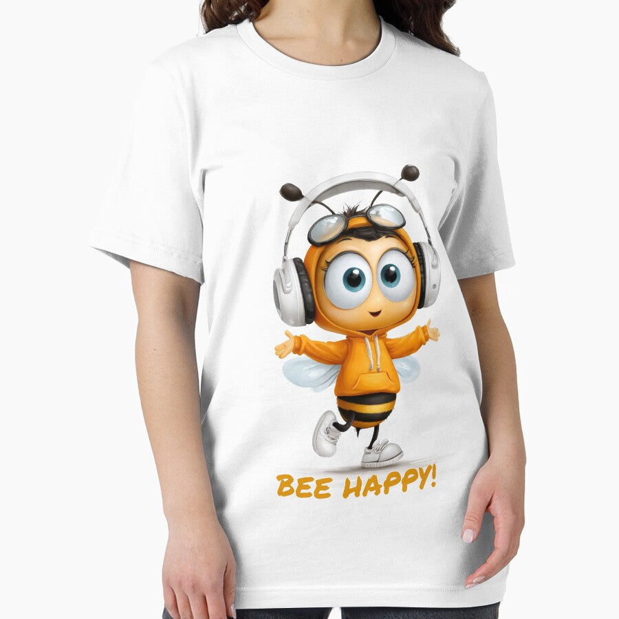 Music-Loving Bee - Bee Happy by dkl4u T-Shirts, Hoodie, Sweatshirt | BlankRebels.com (Image 2)