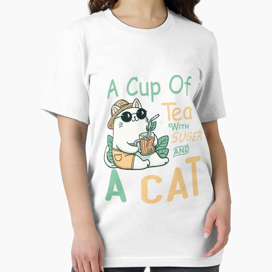 Funny Cat, A cup of Tea with Sugar and a Cat. by ArtisanAvenuue T-Shirts, Hoodie, Sweatshirt | BlankRebels.com (Image 2)