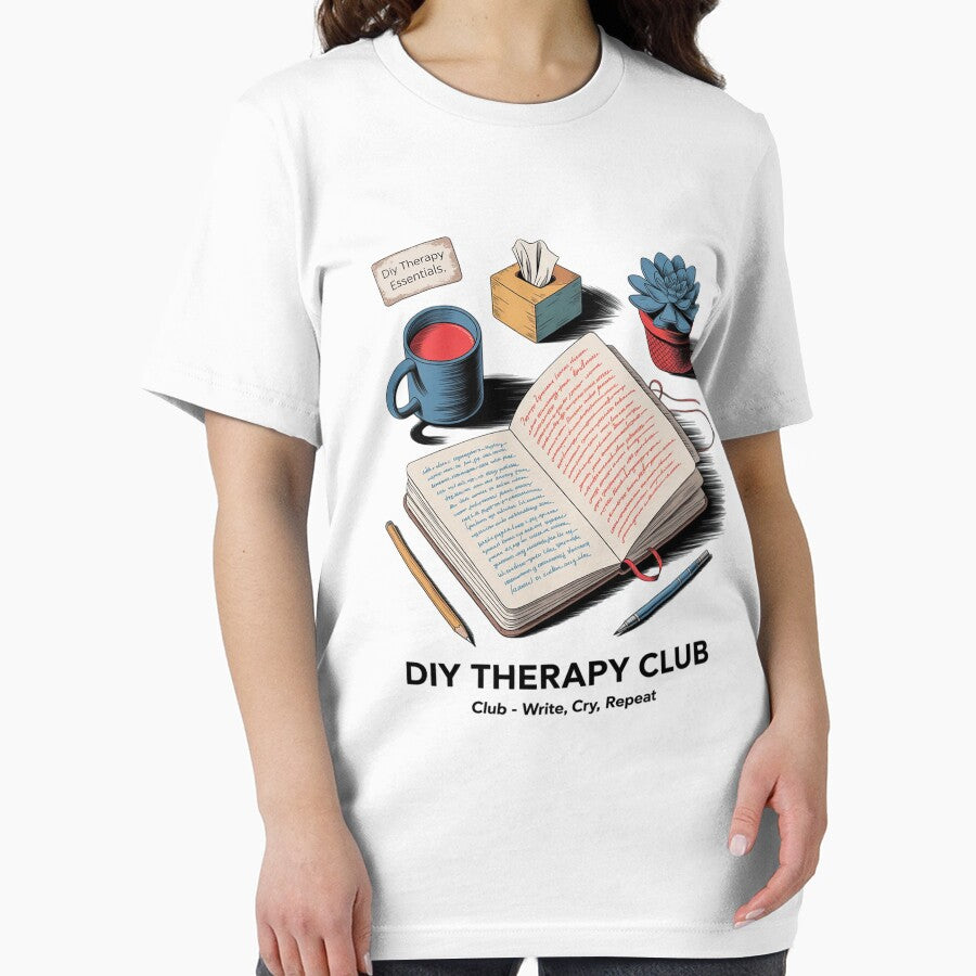 DIY Therapy Club – Journal Cry Repeat by petrichorsworld T-Shirts, Hoodie, Sweatshirt | BlankRebels.com (Image 2)