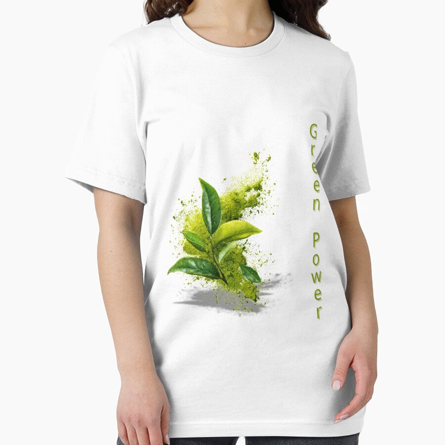 Green Power – Matcha Leaf & Powder Shirt by Kasad Hoodie, Sweatshirt | BlankRebels.com (Image 2)