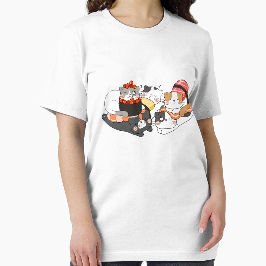 Sushi & Cats | Sushi Cat | Sushi Lover | Cat Lover by Presto Prints Design T-Shirts, Hoodie, Sweatshirt (Image 2)