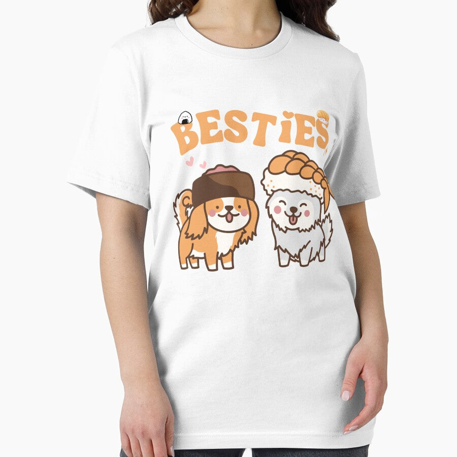 Besties Cute Dog Funny Sushi Lover by thebest-2studio T-Shirts, Hoodie, Sweatshirt | BlankRebels.com (Image 2)