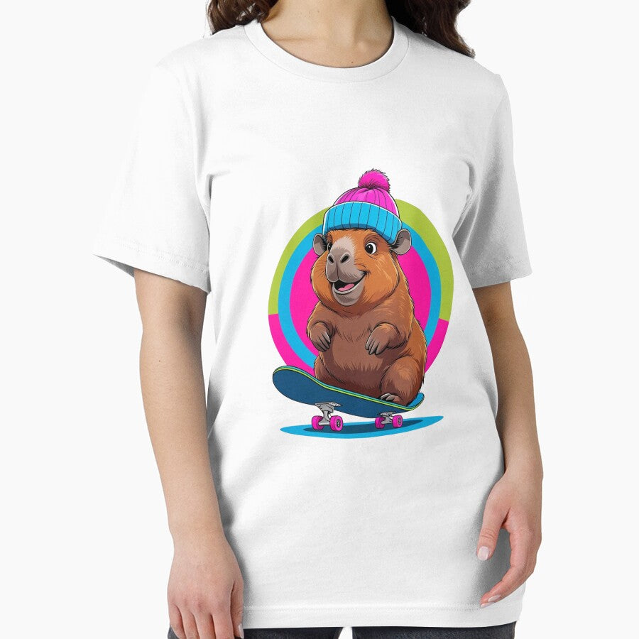Retro Capybara in Color Rings by Snappy Splash T-Shirts, Hoodie, Sweatshirt | BlankRebels.com (Image 2)