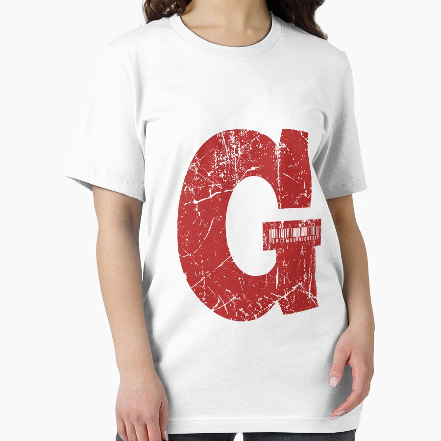 Red Grunge Monogram Letter "G" I Am Unique by SunnyStreet T-Shirts, Hoodie, Sweatshirt | BlankRebels.com (Image 2)