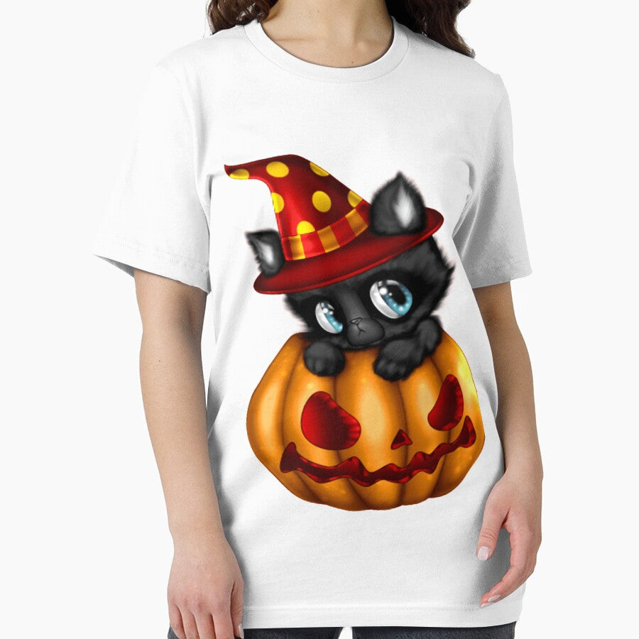 Cute Black Cat Halloween by X Top T-Shirts, Hoodie, Sweatshirt | BlankRebels.com (Image 2)