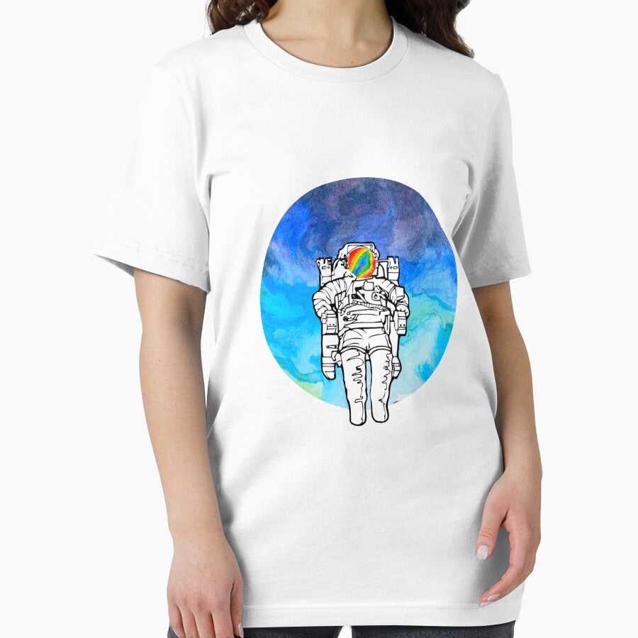 Abstract Astronaut and Blue Planet | Psychedelic Astronaut Art by Colorcore T-Shirts, Hoodie, Sweatshirt (Image 2)