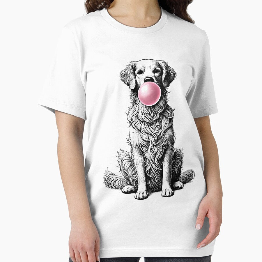 Funny Golden Retriever Bubble Gum Vintage Dog Mom Dad by Kimberley King Art  King Art T-Shirts, Hoodie, Sweatshirt (Image 2)