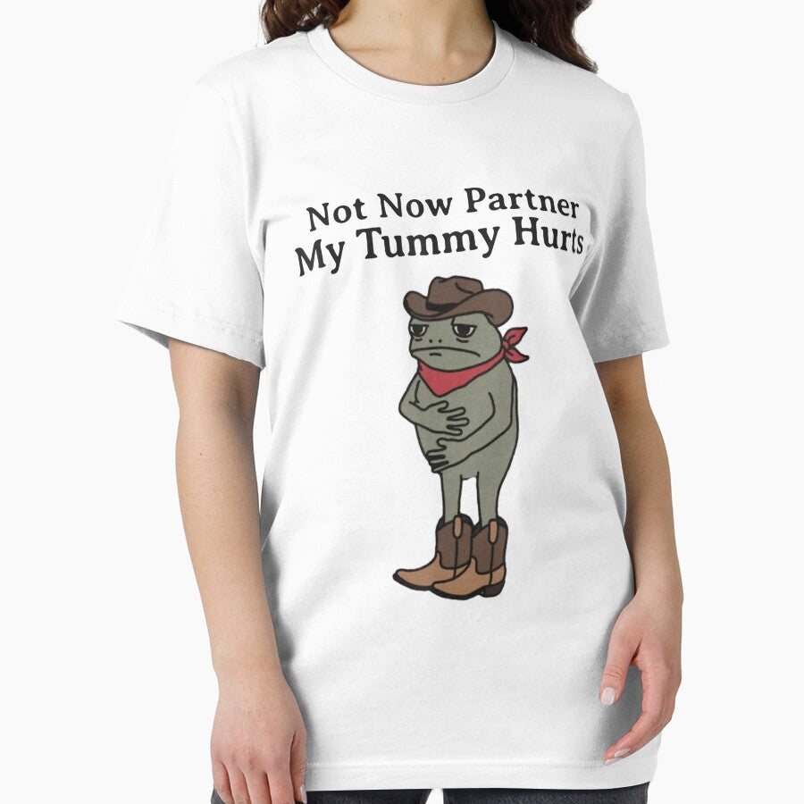 Not Now Partner My Tummy Hurts Cowboy Frog Vintage by DreamyNature T-Shirts, Hoodie, Sweatshirt | BlankRebels.com (Image 2)