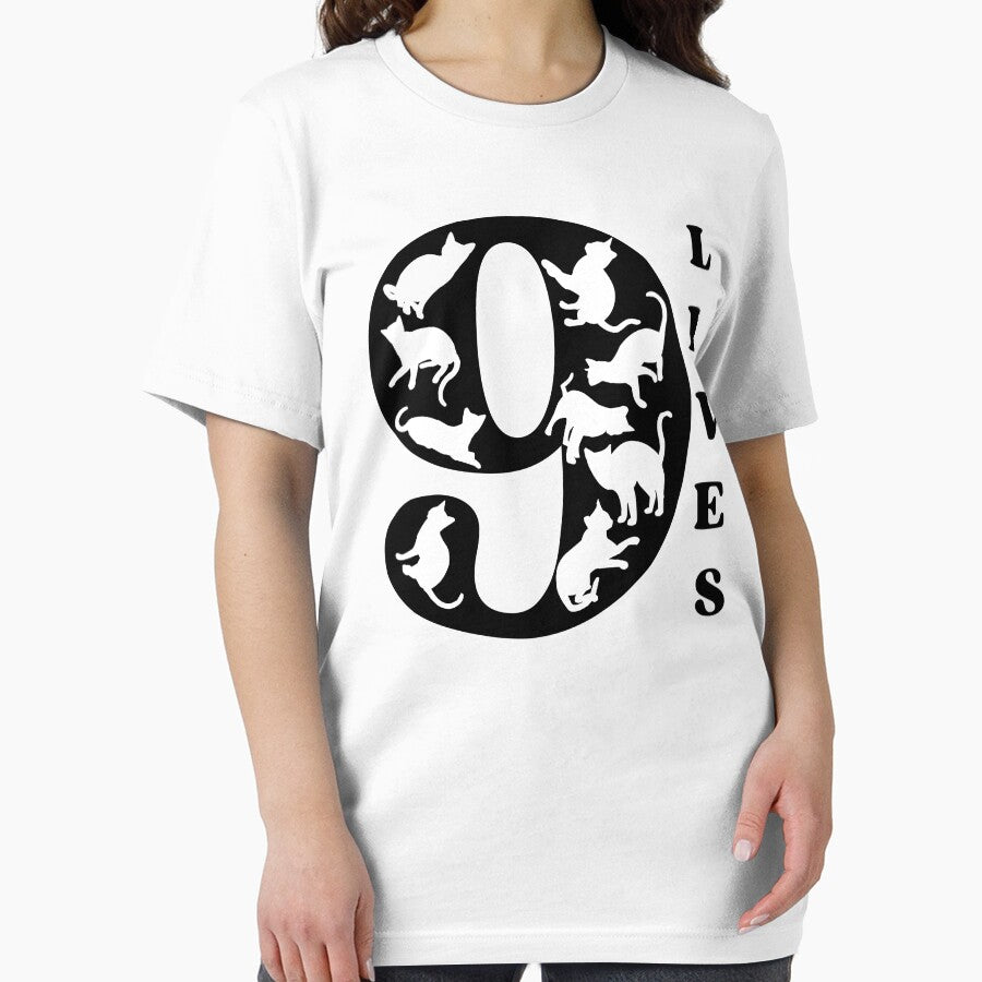 BLACK 9 LIVES - Funny Cat Pictures, A cat has nine lives by FunnyCatsFam T-Shirts, Hoodie, Sweatshirt (Image 2)