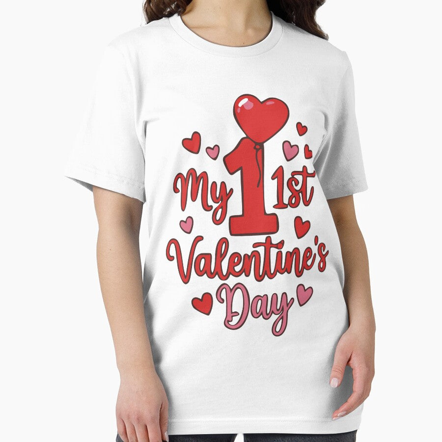 First Valentine Day Red Heart Balloon Cute by Lora Art T-Shirts, Hoodie, Sweatshirt | BlankRebels.com (Image 2)
