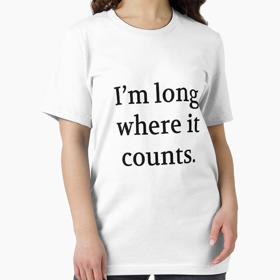 Bullwit! funny money apparel and accessories - "I'm long where it counts" by Bullwit! T-Shirts, Hoodie, Sweatshirt (Image 2)