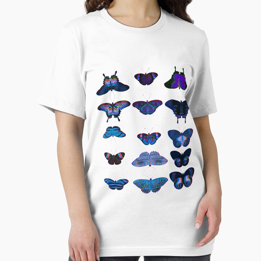 Trippy Blue Butterflies by millie-and-inez T-Shirts, Hoodie, Sweatshirt | BlankRebels.com (Image 2)