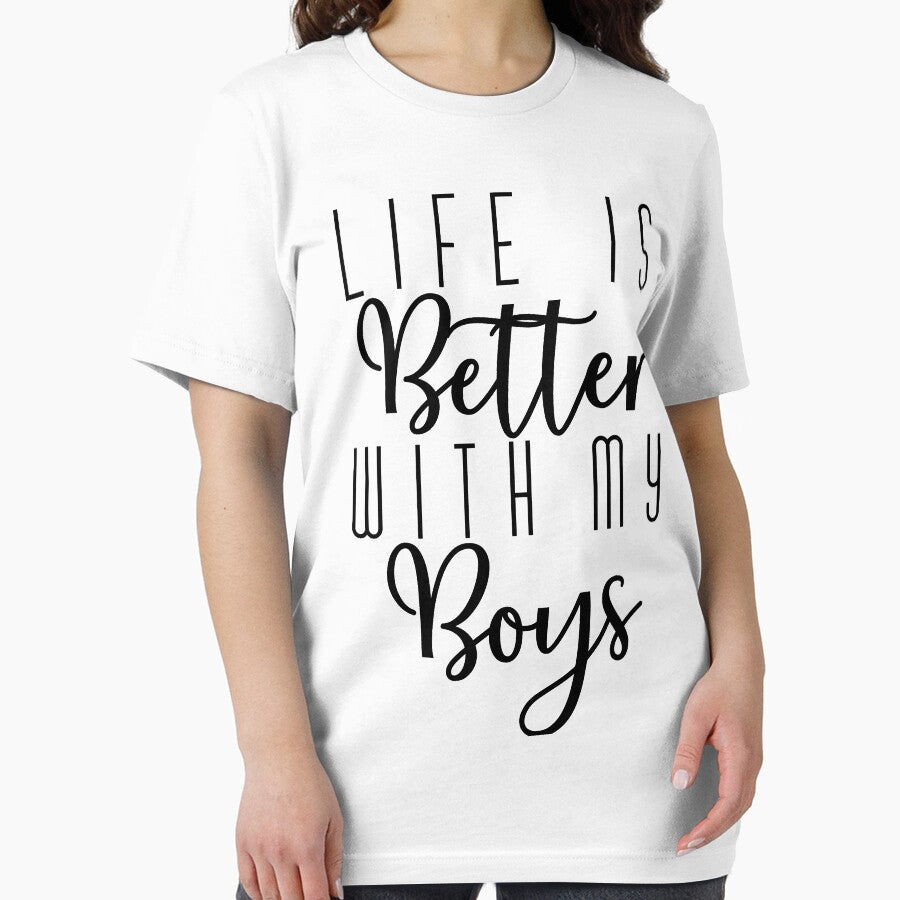 Life is Better with My Boys Shirt for Women Mom T Shirts Funny Short Sleeve Casual Tops Tees by Cooltees4u1... (Image 2)
