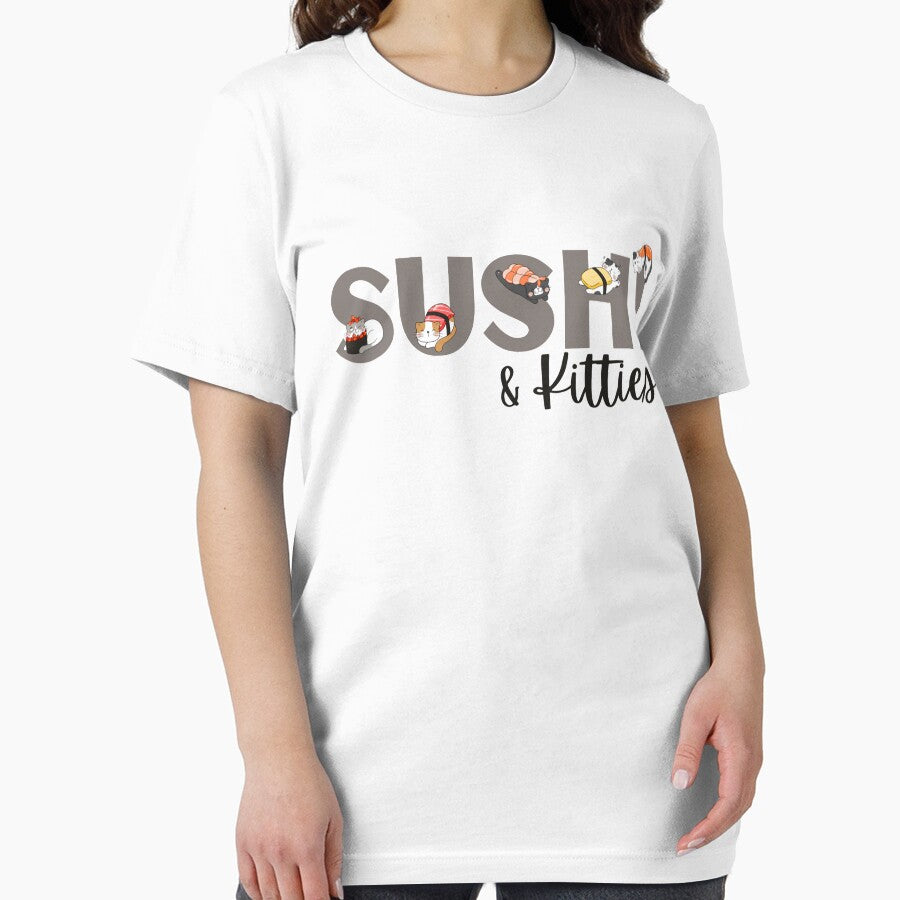 Sushi & Kitties | Sushi Cat | Sushi Lover | Cat Lover by Presto Prints Design T-Shirts, Hoodie, Sweatshirt (Image 2)