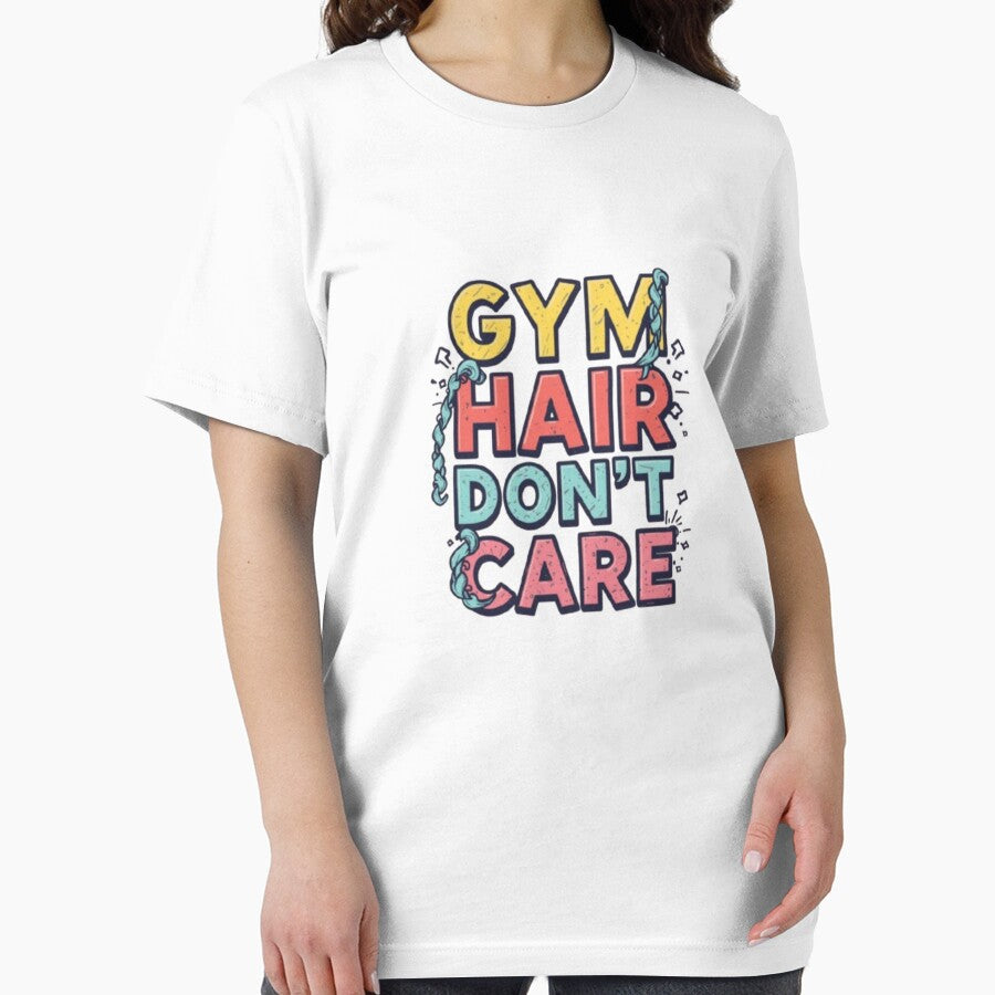 Gym Hair Don’t Care – Funny Workout & Fitness Motivation T-Shirt by rsuniquestyle Hoodie, Sweatshirt (Image 2)