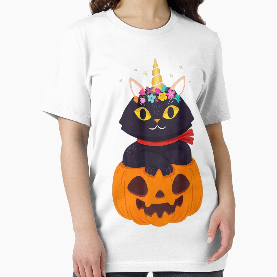 Cute Cat Pumpkin Unicorn Halloween T-Shirts, Hoodie, Sweatshirt