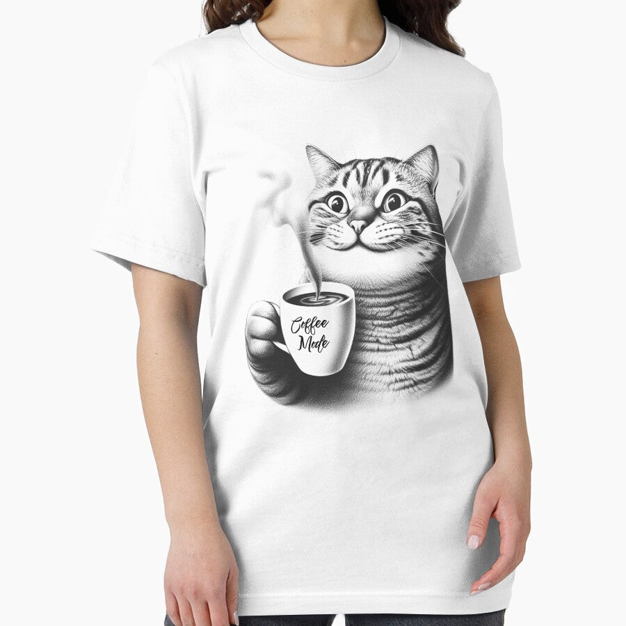 Cat Dink Coffee Mode by Kimberley King Art  King Art