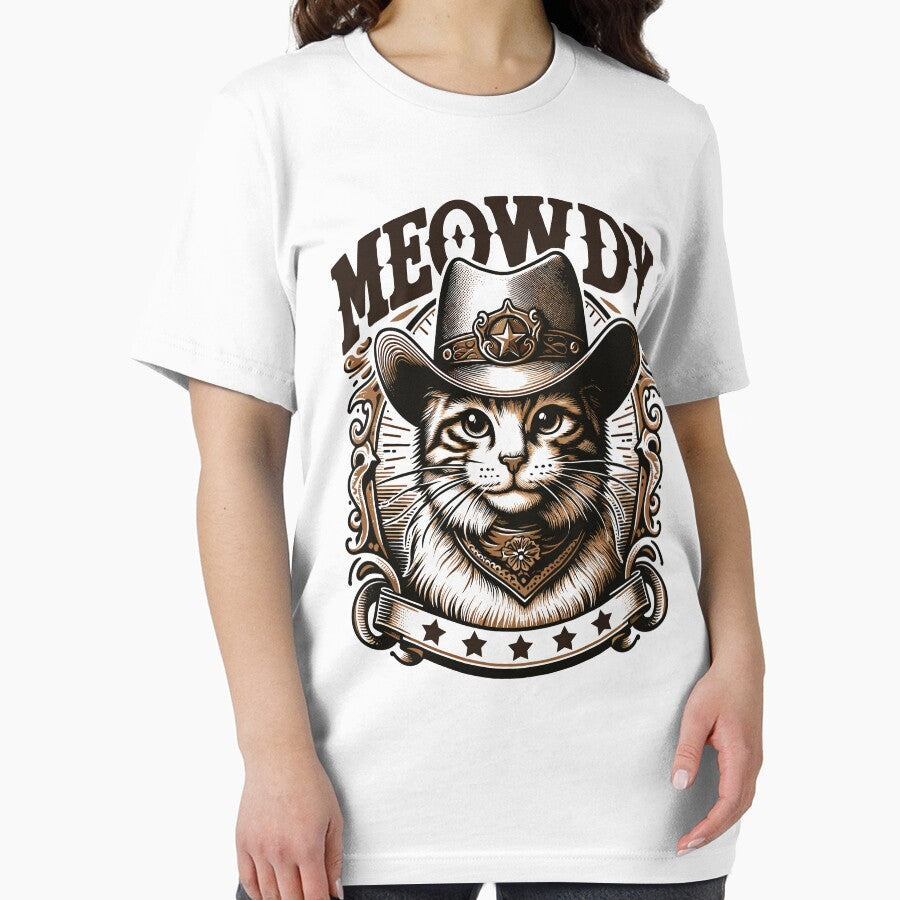 Funny Cat Cowboy Meowdy Western Cat Pun by MintedFresh T-Shirts, Hoodie, Sweatshirt | BlankRebels.com (Image 2)