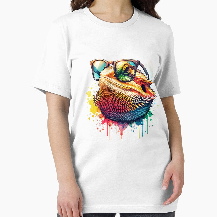Watercolor Bearded Dragon Wearing Sunglasses by TheAnimalZ00 T-Shirts, Hoodie, Sweatshirt | BlankRebels.com (Image 2)