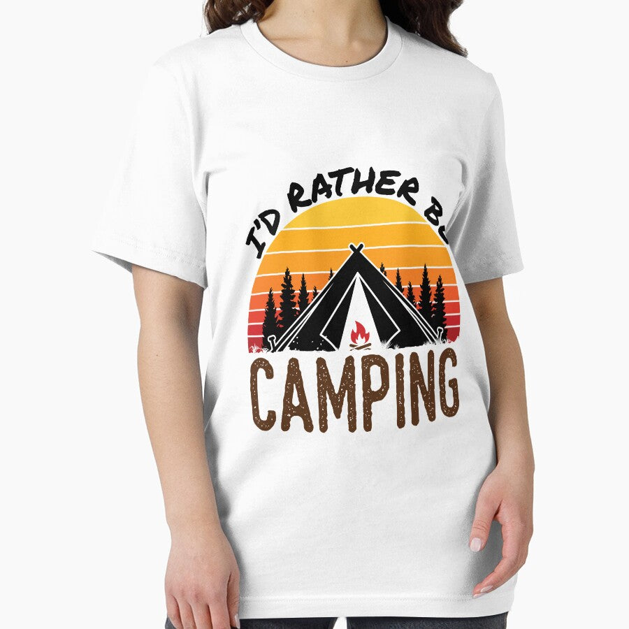 I'd Rather Be Camping Camper Retro Camp by jaygo T-Shirts, Hoodie, Sweatshirt | BlankRebels.com (Image 2)