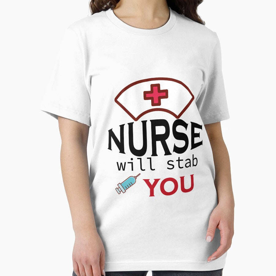 NURSE will stab you, best nurse, shirts for nurse, nurse quotes, nurses gift by Castore design Hoodie, Sweatshirt (Image 2)