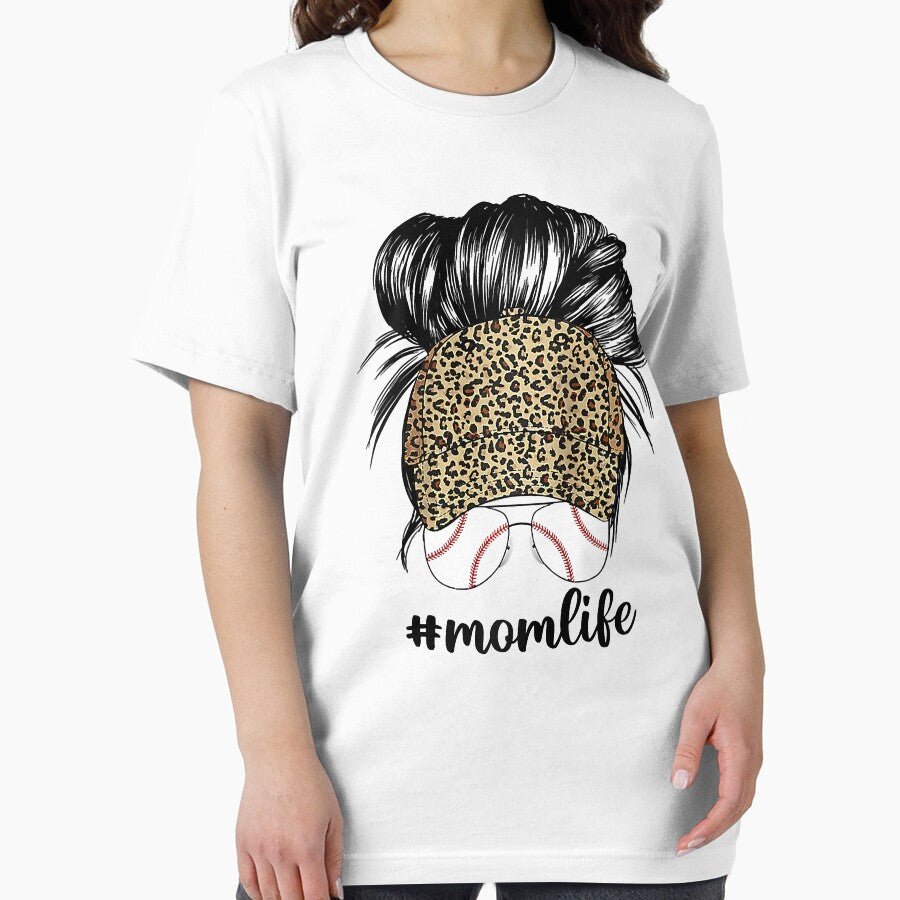 Mom Life Leopard Baseball Cap Messy Bun Mother's Day by Xtjjae T-Shirts, Hoodie, Sweatshirt | BlankRebels.com (Image 2)